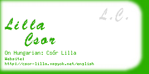 lilla csor business card